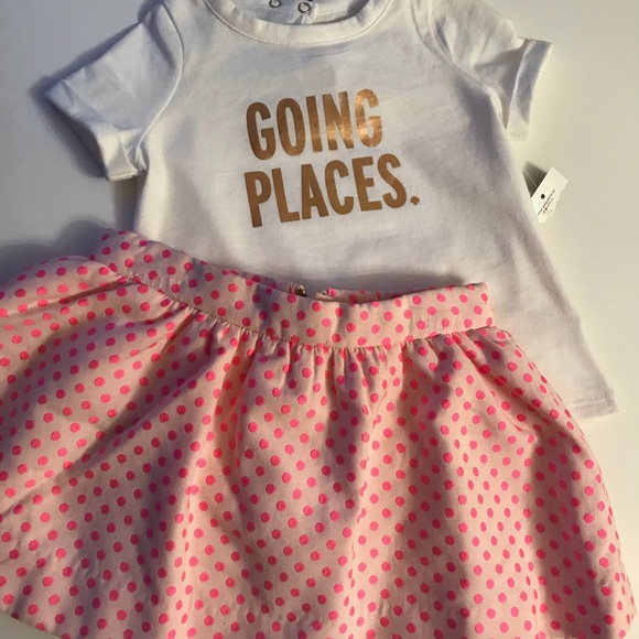 kate spade Other - ♠️Kate Spade “Going Places” Tee & Skirt